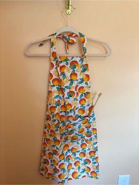 Orange Print Apron